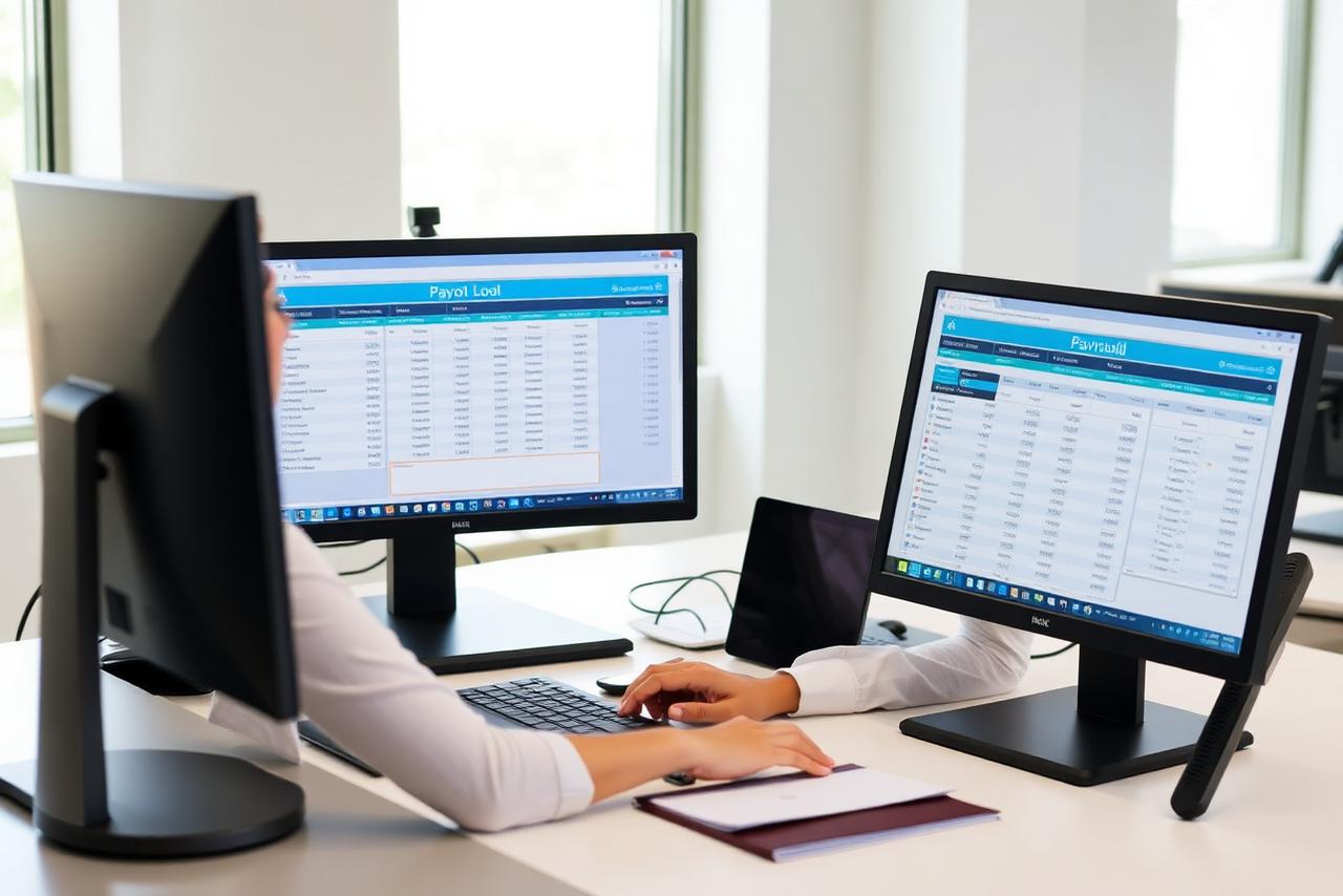 Administratief medewerker controleert uren voor de loonverwerking